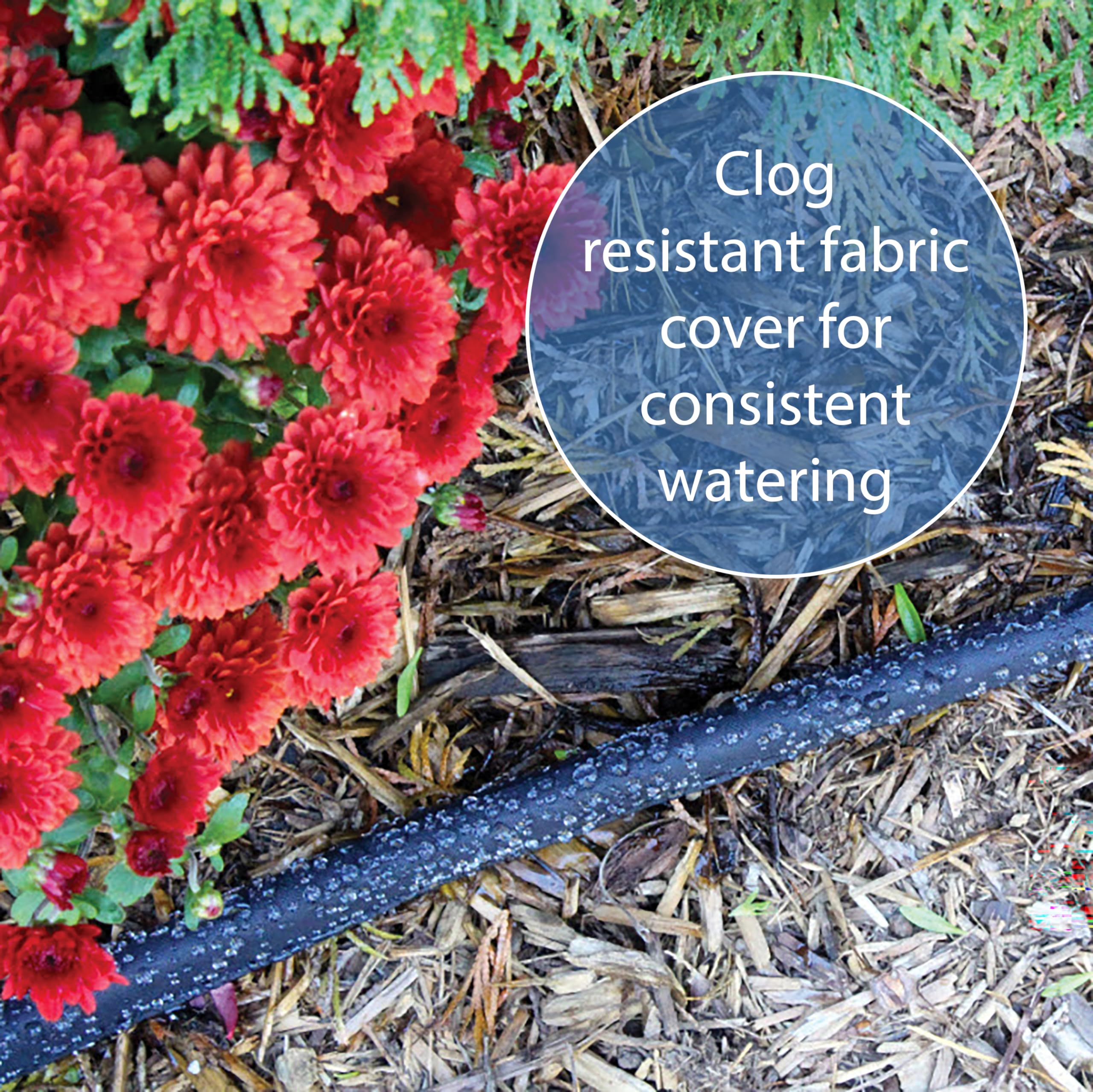 Gilmour 25' Black Flat Weeper Soaker Hose for Garden Beds, Drip Irrigation Outdoor Hose, Flexible Garden Hose for Vegetable Gardens, Flower Beds, Lawns, and Orchards - Image 8