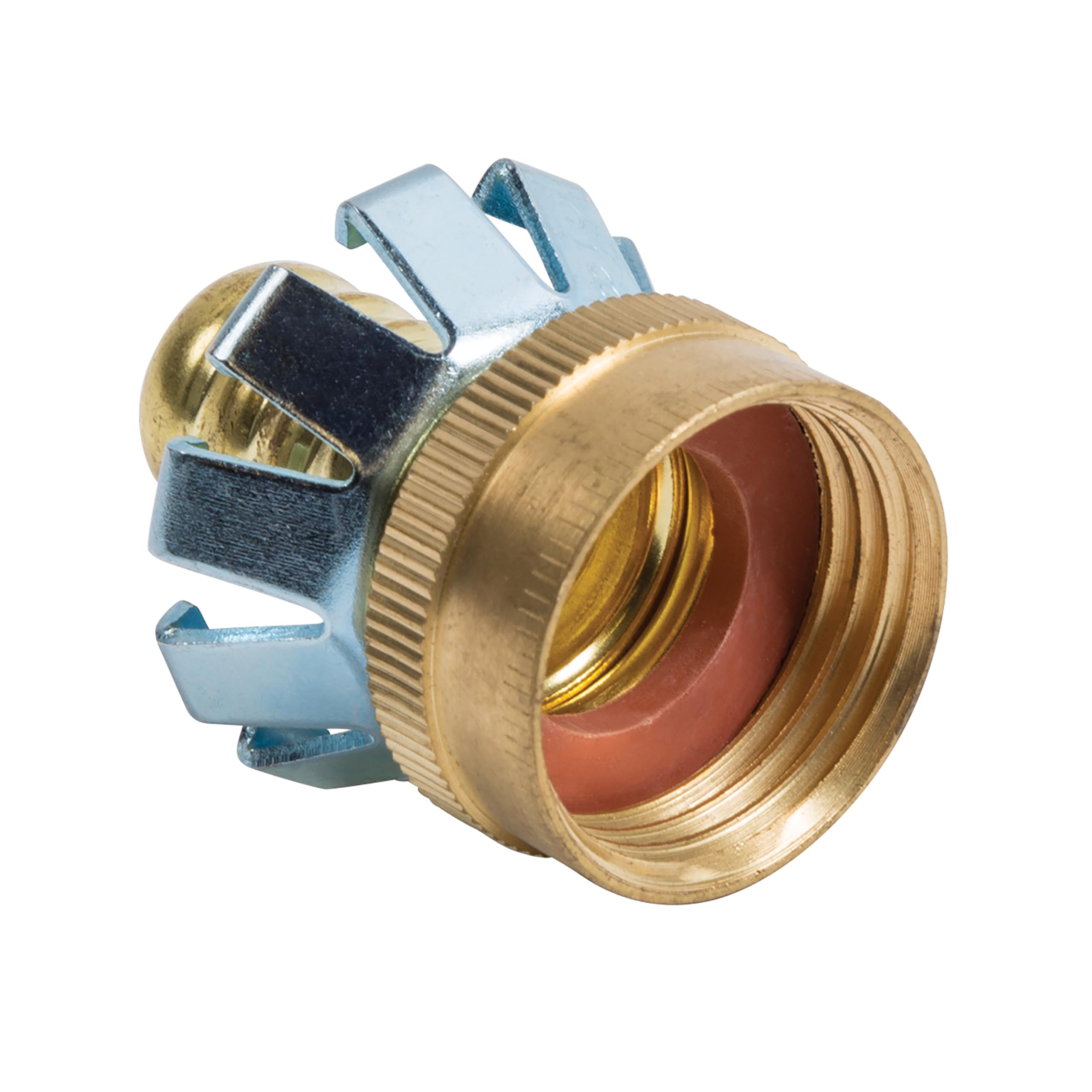 Gilmour 5/8" Female Brass Hose Clinch Mender Coupling, Heavy Duty Metal Water Hose Repair Kit, Garden Hose Repair Fitting - Image 3
