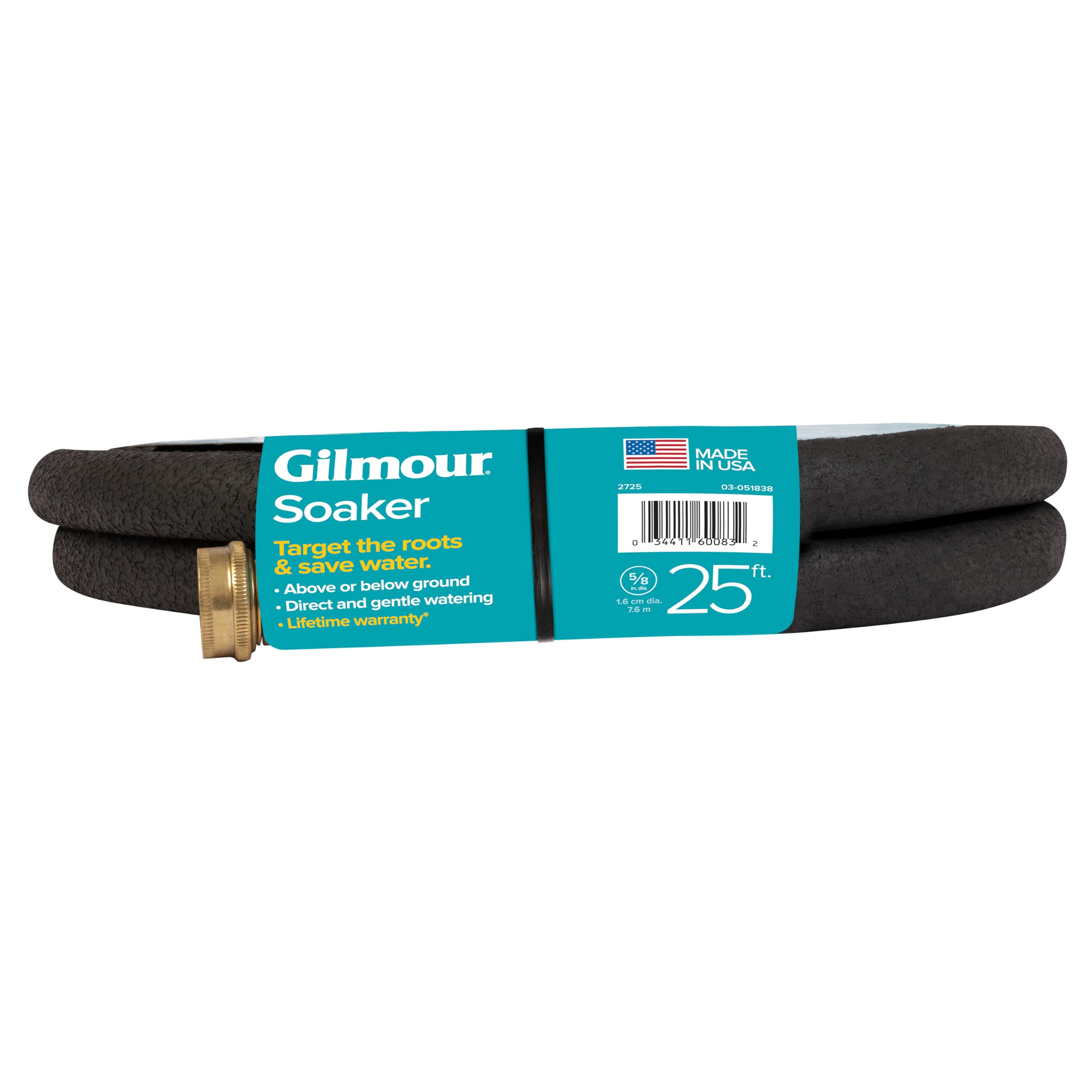 Gilmour 5/8" x 25' Round Weeper Soaker Hose for Garden Beds, Drip Irrigation Outdoor Hose, Flexible Garden Hose for Vegetable Gardens, Flower Beds, Lawns, and Orchards - Image 6