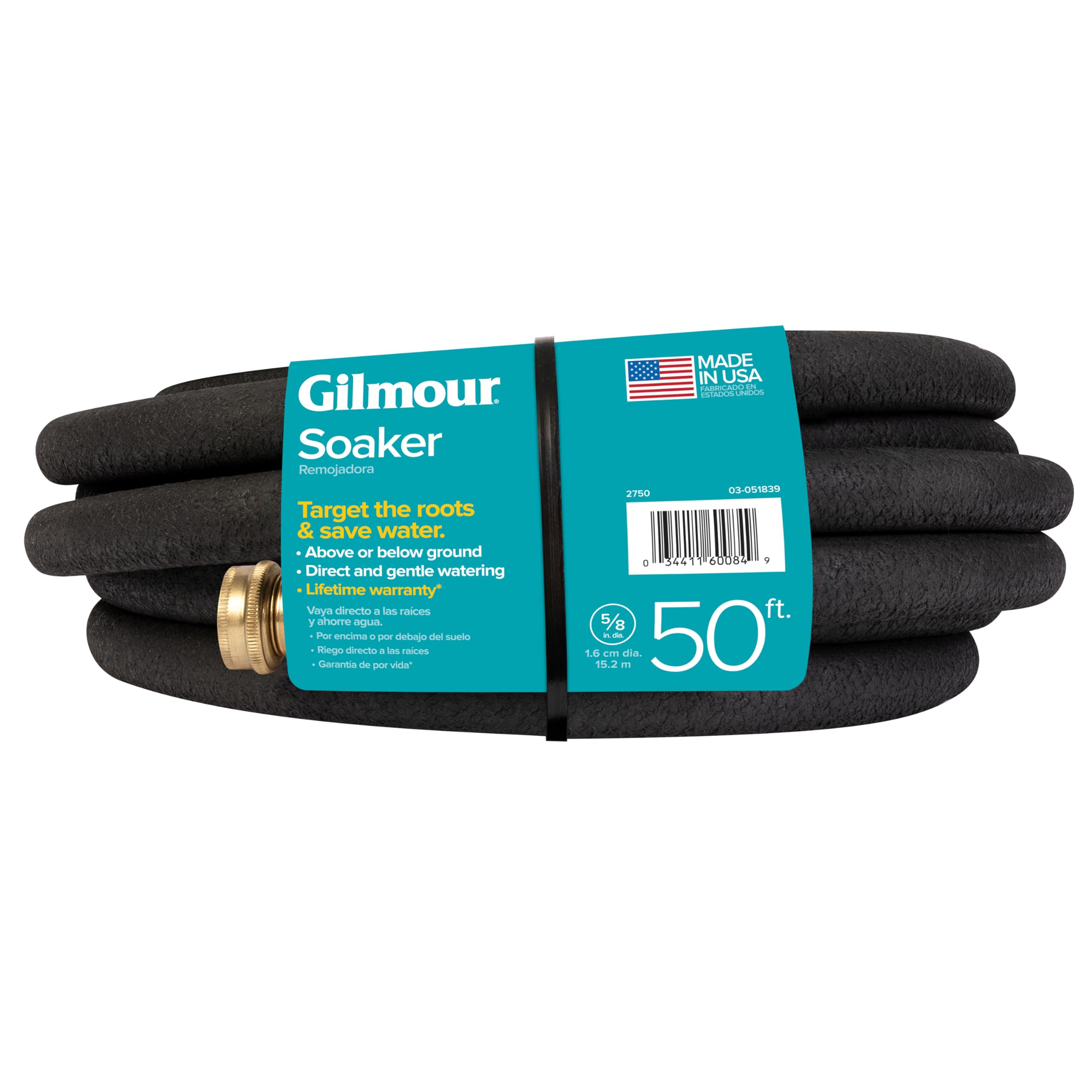 Gilmour 5/8" x 50' Round Weeper Soaker Hose for Garden Beds, Drip Irrigation Outdoor Hose, Flexible Garden Hose for Vegetable Gardens, Flower Beds, Lawns, and Orchards - Image 5