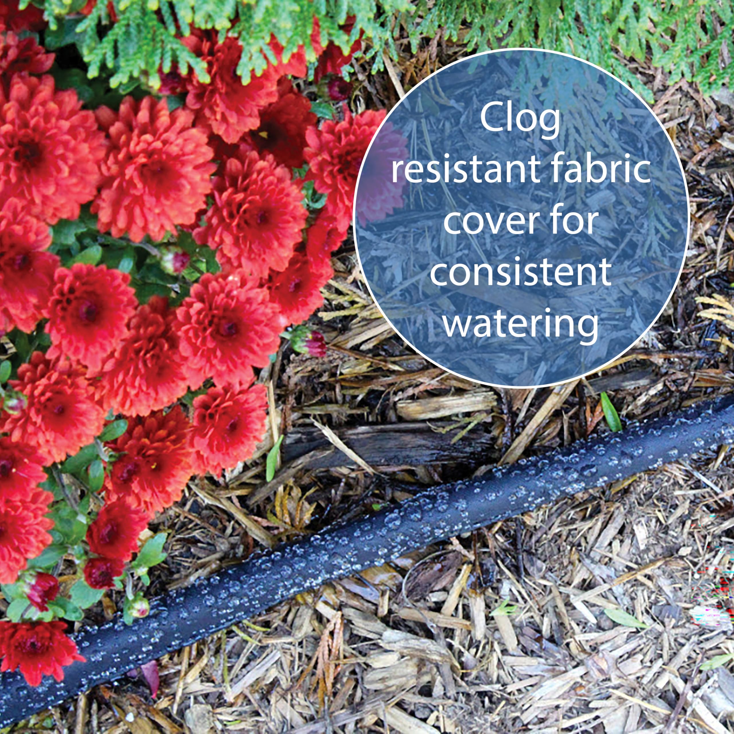 Gilmour 75' Black Flat Weeper Soaker Hose for Garden Beds, Drip Irrigation Outdoor Hose, Flexible Garden Hose for Vegetable Gardens, Flower Beds, Lawns, and Orchards - Image 6