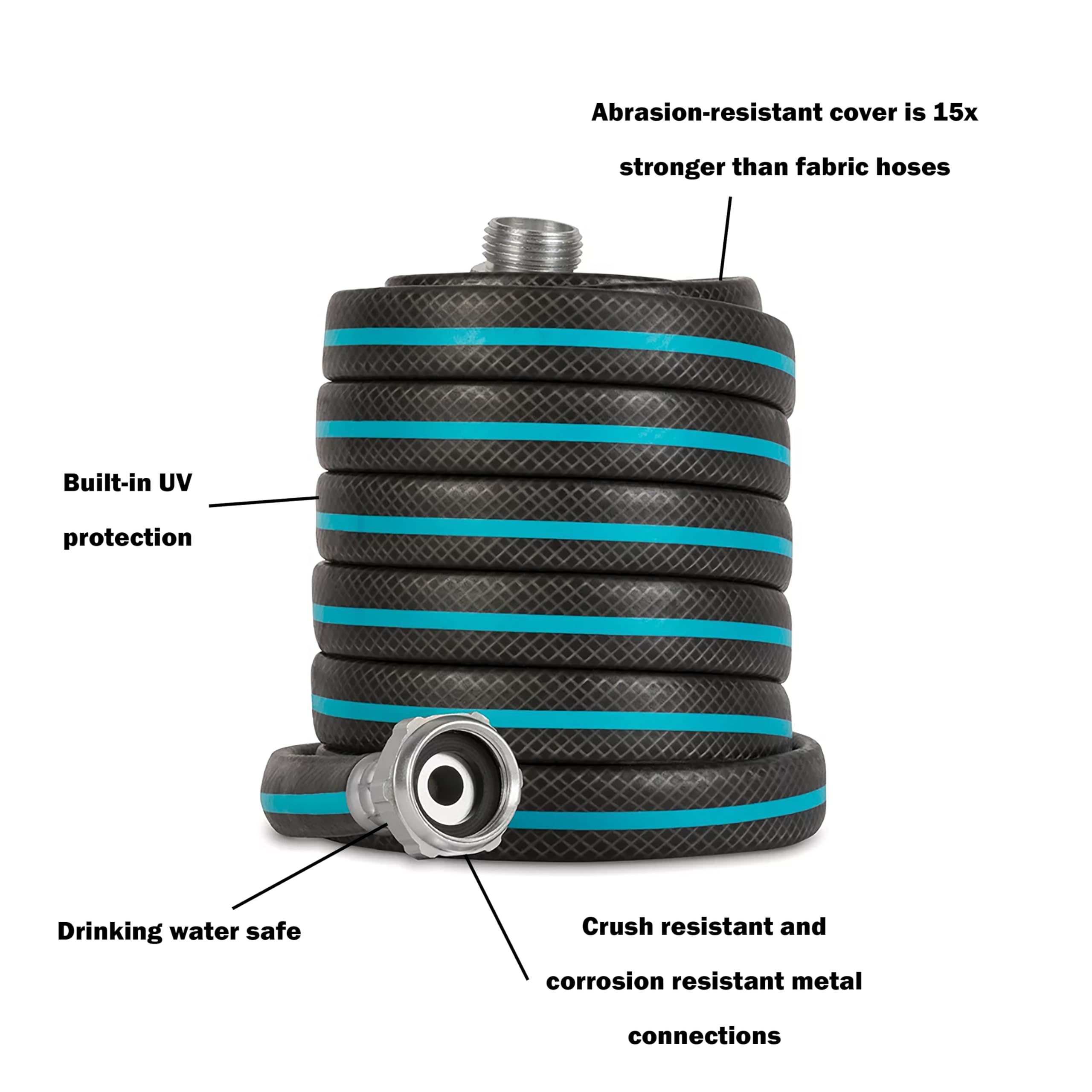 Gilmour AquaArmor Garden Hose, Lightweight, Kink Free, Drinking Water Safe, 1/2" x 25' - Image 6
