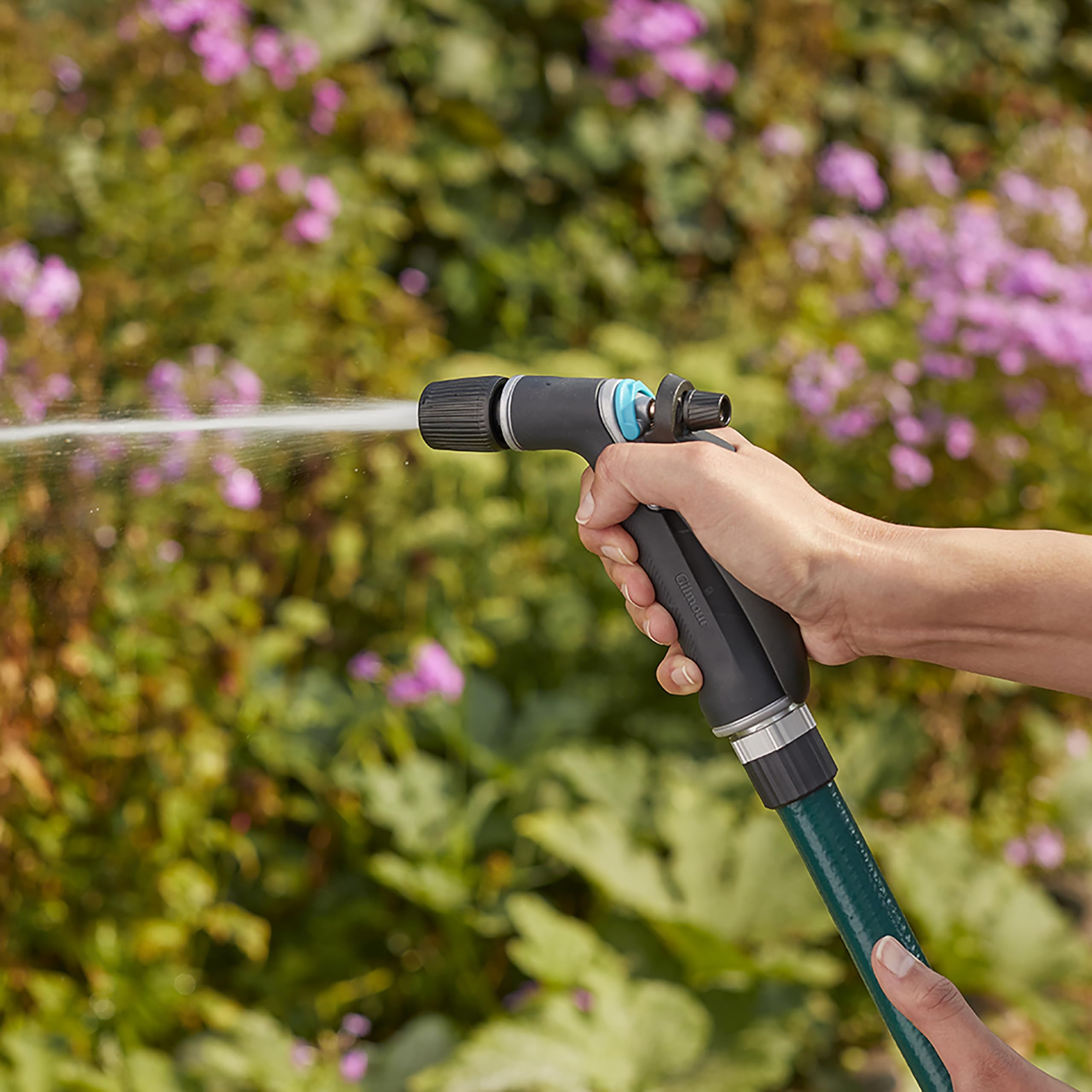 Gilmour Medium Duty Garden Hose Nozzle with Adjustable Spray Pattern, Water Hose Nozzle for Watering Garden or Lawn, Black - Image 8